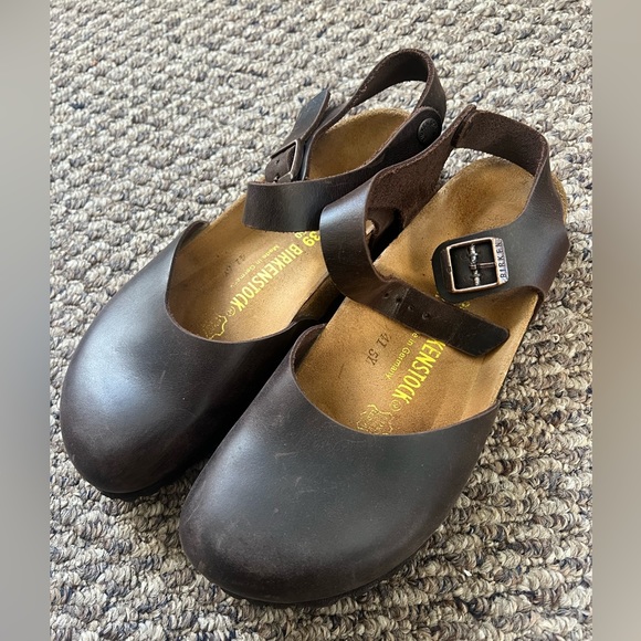 Birkenstock ⭐️RARE⭐️ Messina Dark Brown Size 39 Narrow Ankle Strap - Picture 2 of 15